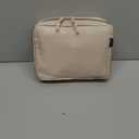 Convenient Portable Travel Toiletry Bag Polyester Organizer Cosmetic Makeup Bag Simple Shower Wash Tote Bag Practical (Khaki)