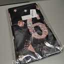 3 Pack Pink Rose Gold 60th Birthday Tablecloth Decorations - Happy Sixty Theme, Plastic Disposable Rectangular Table Cloth Decor