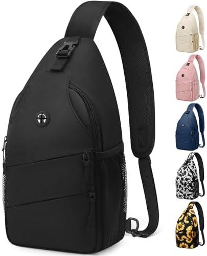 Pritent Crossbody Bags for Women Men Trendy Sling Bag Backpack Casual Chest Bag with Convertible Shoulder Strap