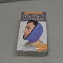 LotFancy Face Ice Pack Wrap for TMJ, Wisdom Teeth, with 4 Reusable Hot Cold Therapy Gel Packs, Pain Relief for Head, Oral and Facial Surgery, Dental Implants, Blue, one Size Fits Most