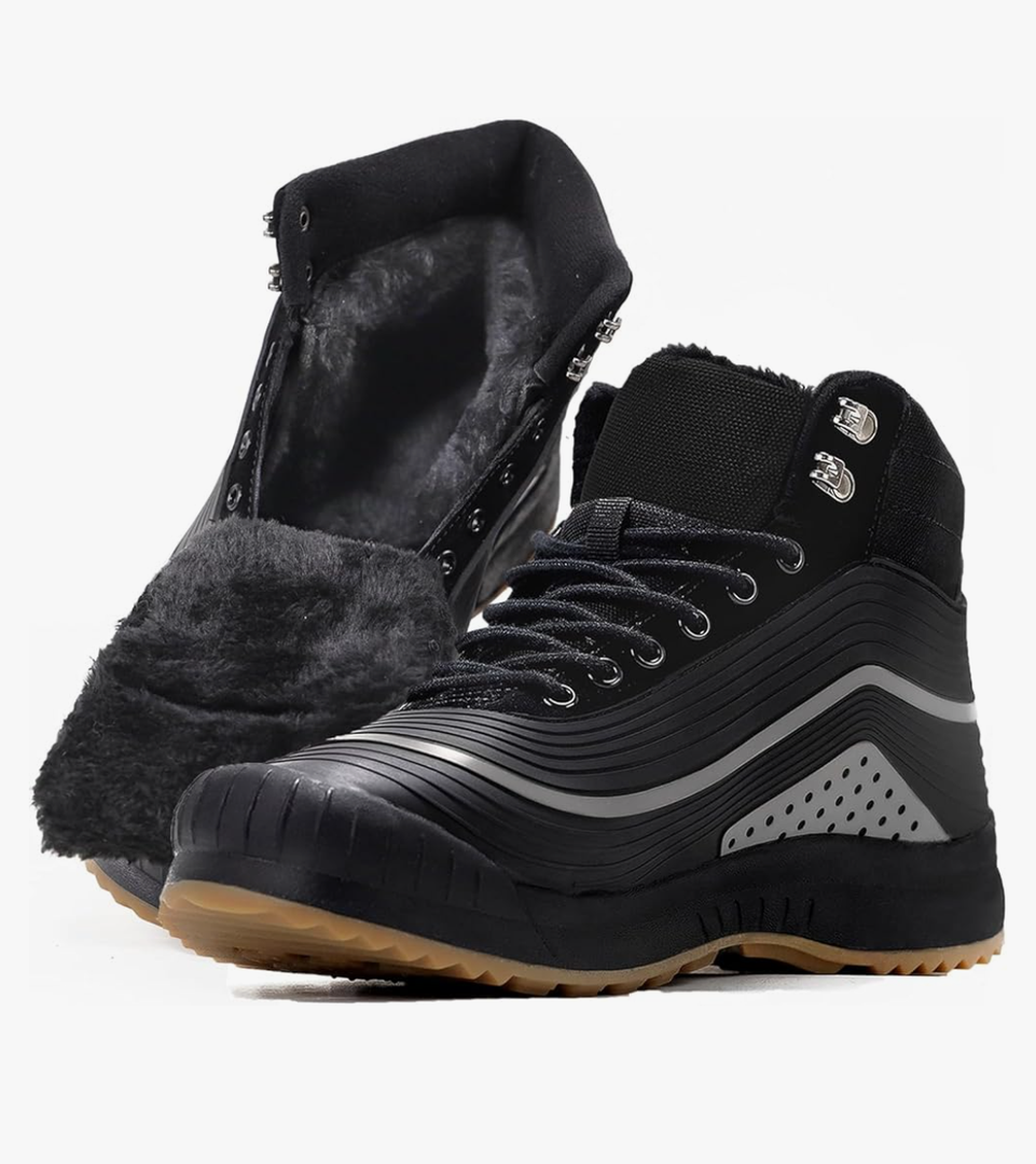 ulogu Snow Boots for Men Women丨Insulated Waterproof Fur Lined Booties丨Non Slip Lightweight Winter Shoes ,Size 40