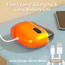 Electric Nail Clipper with Polishing  2-Speed Automatic Nail Clippers for Adults, Seniors, Men & Women  Safe Fingernail Trimmer, Rechargeable (Not for Toenails, Orange)