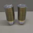 Goodluck 100PCS 9oz Gold Plastic Cups for Party, Disposable Gold Rim Cups, Plastic Cocktail Glasses for Wedding Thanksgiving, Christmas, and Parties