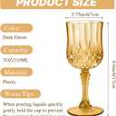 CHLJAR 7oz Plastic Vintage Drinking Glasses Wine Glasses Vintage Champagne Flutes Unbreakable Wedding Glassware Crystal Water Goblets Reusable Drinkware (Amber, 12 PCS)