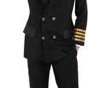 Morph Men's Pilot Costume Men Airplane Outfit Adult Airline Halloween Costumes for Men Pilot Uniform Suit (Large)