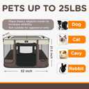 Paw Ballet Foldable Pet Kitten Playpen, Upgrade Waterproof Portable Cat Dog Playpen Kennel Tent for Small Dog Cat, Retractable Shade Cover, Indoor Outdoor Use for Small Pet.