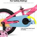 JOYSTAR 12 14 16 Inch Kids Bike for 2-7 Years Girls 33-53 Inch Tall, Toddler Girls Bike with Training Wheels, Rainbow Bikes, Children Bicycle, Macaroon
