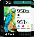 950XL and 951XL Ink Cartridges Combo Pack (4-Pack) Replacement for HP 950XL 951XL Ink Cartridges for HP Printers OfficeJet 8600 Series Pro 251dw, 8100, 8600 Series