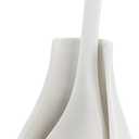 Luxshiny Large Ceramic Soup Spoon with Spoon Rest 8.85 Inch Utensil Holder for Serving Rice Porridge and Soups at Home and Catering