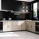 Peaha 6 Pack Black Finger Pulls for Cabinets 4in(100mm) Overall Length Adhesive Cabinet Handles Edge Pull Stick On Door Handles