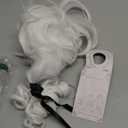 karlery Judge Colonial Wig Man Long Wave White Wig for Halloween Costume Cosplay Party