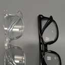 Blue Light Blocking Glasses - Fashion Square Eyeglasses, Anti UV Ray Computer Gaming Glasses Blue Blockers for Women/Men (*Black & Transparent)