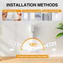 Outlet Extender Features Outlet for Hard-to-Reach Spaces, Sofas, etc. 2 AC Outlets, USB-C Ports, USB-A Ports. Extending 21''-28''Suitable for Placement Behind Bedside Tables, desks, Sofas, etc.