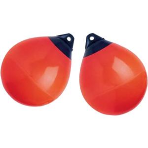 X-Haibei Pair of Boat Fenders Ball Round Anchor Buoy, Dock Bumper Ball Inflatable Vinyl Shield Protection Marine Mooring Buoys (A29(D11.4*H13.8 INCH), RED)