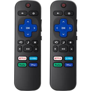 (Pack of 2) Replacement Remote Control Compatible for Roku TV, for TCL Roku/ for Hisense Roku/ for Onn Roku(Not for Roku Stick, Box and Players)
