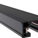 Lighting, H Track 4 feet 4FT Single Circuit,120V with 2 Endcaps in Black