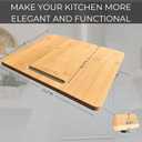 Bamboo Appliance Slider, Sliding Tray for Coffee Maker, Kitchen Countertop Appliance Rolling Tray, Coffee Pot Slider Tray with Rubber Wheels (Wide(14.2"Wx11.8L")), LUM 0