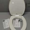 Bemis 7300SLEC Slow Close Toilet Seat, Easy Clean Hinges and Durable Plastic Seat, Made in USA, Elongated, Biscuit