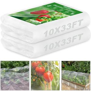 Remiawy Garden Netting, 2 Pack 10 x 33 FT Ultra Fine Garden Mesh Netting for Plants, Gardening Raised Bed Barrier Row Cover Protection Screen for Fruits Flowers Vegetables from Birds Animals Deer