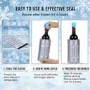 Wine Bottle Cooler Sleeve, Reusable Ice Wine Chiller for 750ml Bottles, Flexible Gel Ice Pack, Keep Wine Cold for Travel, Picnic Party