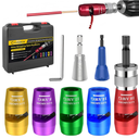 Wire Stripper for Drill, 2025 Upgraded Wire Stripping Tool & Wire Twisting Connector, 8 in 1 Professional Electrician Wire Nut Twister Tool for Drill 6-14 AWG Drill Wire Stripper 