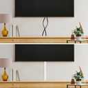 Rubber Bond TV Cord Hider Cable Protector - Strong Self Adhesive Wall Cord Cover Cable Hider - Low Profile Cable Management Wall Cord Concealer Cable Raceway (White, 10 Feet)