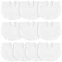 Seematn 10 Pcs Baby Muslin Bibs for Unisex Girls & Boys Drool Bibs Bandana Ruffle Soft Cotton for Newborn Infants Toddlers(White)