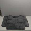 Yimobra Memory Foam Bath Mat Set, 2-Piece Soft U-Shaped Bath Rugs, 31.5x19.8 & 24x20.4, Anti-Slip, Quick-Dry Dark Gray