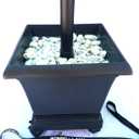 Patio Umbrella Base Stand with Wheels, Fillable Planter Box and Mobile for Rolling on Outdoor Patio, Poolside Decks and Gardens (Black)