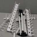 Braiding Hair Rack Height Adjustable 144 Pegs Braiding Rack Hair Extension Holder with Hair Braiding Tools Hair Divider Rack for Braiding Hair Separator Stand - White