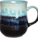 Bosmarlin Large Ceramic Coffee Mug, Big Tea Cup for Office and Home, 21 Oz, Dishwasher and Microwave Safe, 1 PCS (Pastel Blue)