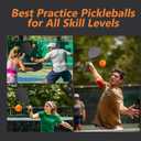 2 x Pickleball Balls, 6 Pack & 12 Pack | 40 Holes, High Visibility & Bounce, Durable for All Paddles & Skill Levels (Neon Green, Orange)