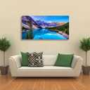 Wall Art Lake Mountain Landscape Picture Print Canvas Wall Art Modern Giclee Artwork Home Decor Stretched and Framed Ready to Hang,2cm Thick Frame, Waterproof Artwork, 40"L x 20"W