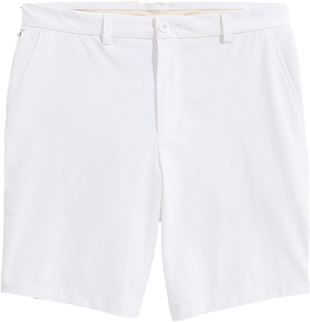 vineyard vines 9 Inch On-The-Go Shorts, White Cap, 36