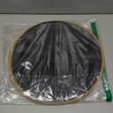 comfoyar Black Round Braided Placemats Set of 6, 14.2x14.2 Inch Non-Slip Place Mats, Washable Heat Resistant Table Mats for Indoor Kitchen Dining Party Table Decoration