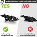 Headlights W/Bulbs for 2013 2014 2015 Nissan Altima 4-Door Halogen Headlamp Replacement Driver & Passenger Side (DOES NOT FIT XENON/HID)