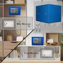 Yuanshikj Electronic Deluxe Digital Security Safe Box Key Keypad Lock Home Office Hotel Business Jewelry Gun Cash Use Storage money (BLUE)