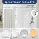 ENJOYBASICS Shower Curtain Rod 30 to 76 Inches, Stainless Steel Adjustable Spring Tension Rods No Drill for Bathroom, Closet, Window, Room Divider, Never Rust, Non Slip, Nickel