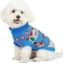 Christmas Dog Sweater for Small Medium Large Dogs Girl Boy, Pet Clothes Small Medium Large Sized Dog for Male Female Puppy Doggie (XS, Blue)