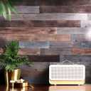 Nail Up Paneling Wood Wall Panels, Real Solid Planks DIY Easy Application, Rustic Reclaimed Barn Paneling for Accent Walls, Brown Gray Combinations, 10.5 sq. ft