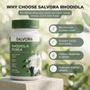 Rhodiola Rosea Supplement Golden Root Adaptogen Capsules - Rhodiola Rosea Extract Powder Alternative with Salidroside for Stress Support - Energy, Focus & Performance, EXP: 05/2028