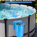 BluSwim Standard Pool Wall Skimmer for Above Ground Pools, Heavy Duty ABS Through Wall Pool Skimmers with Return Jet & Vacuum Plate, Thru-wall Skimmer Kit Compatible with All Width 6 '' Openings