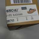 ONCAI Flip Flops for Women, Beach Thong Sandals Womens with Arch Support, Dressy Rhinestone Comfortable Yoga Mat and Non Slip Rubber Soles for Summer US Size 5-11 (8, Black/Khaki)