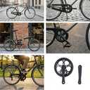 Durable Bike Crank Arm Set with Square Taper Spindle, Ideal for City Folding Bicycles. Enhances Cycling Performance with Smooth Shifting.