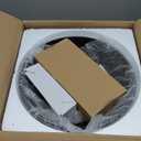 Bathroom Artistic Vessel Sink, Tempered Glass Vanity Round Bowl with Black Faucet and Pop up drain Set, Brown