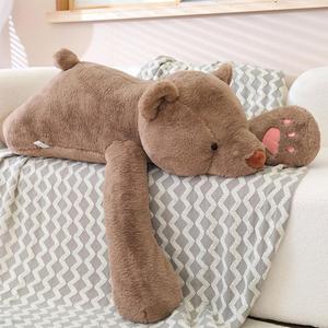 Weighted Bear Stuffed Animals, 23.6" Brown Bear Plush Throw Pillow Super Cute Kawaii Plushie Toys Gifts for Boys Girls Adults, 60cm, Brown