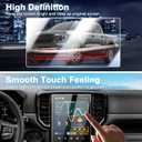 Karltys [Upgrade 2 Pack Screen Protector for 2024 2025 2026 Ford Ranger (XLT Optional/LARIAT/Raptor) 12-Inch [No Glare & Fingerprint] for Touchscreen Navigation Protective Film Tempered Glass