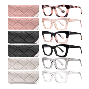 CCVOO 6 Pack Oprah Reading Glasses for Women, Eyeglasses, Blue Light Readers for Women, Computer Eye Glasses, Cheaters, +1.5