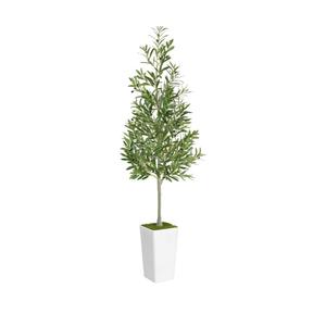 Artificial Olive Tree 6ft - Realistic Tall Fake Plants for Office Living Room Bedroom Home Decor Indoor - Faux Floor Green Silk House Corner Large Potted Plants