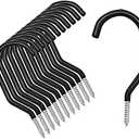 Menecor 12PCS Heavy Duty Bike Storage Hooks Bicycle Wall Mounted Hooks Large Screw Hooks for Wall,Ceiling